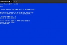 安全中心删除禁用DefenderRemover v13.0 汉化版